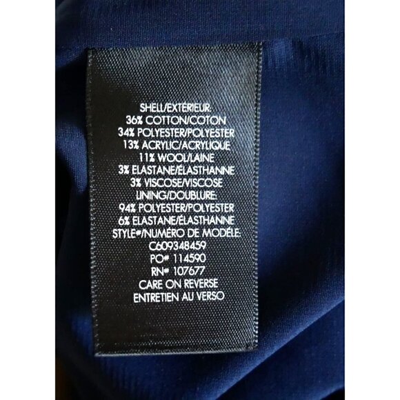 NWOT Alice + Olivia Elana Tweed Fringe Metallic Mini Skirt Blue Black 2 - Picture 5 of 5